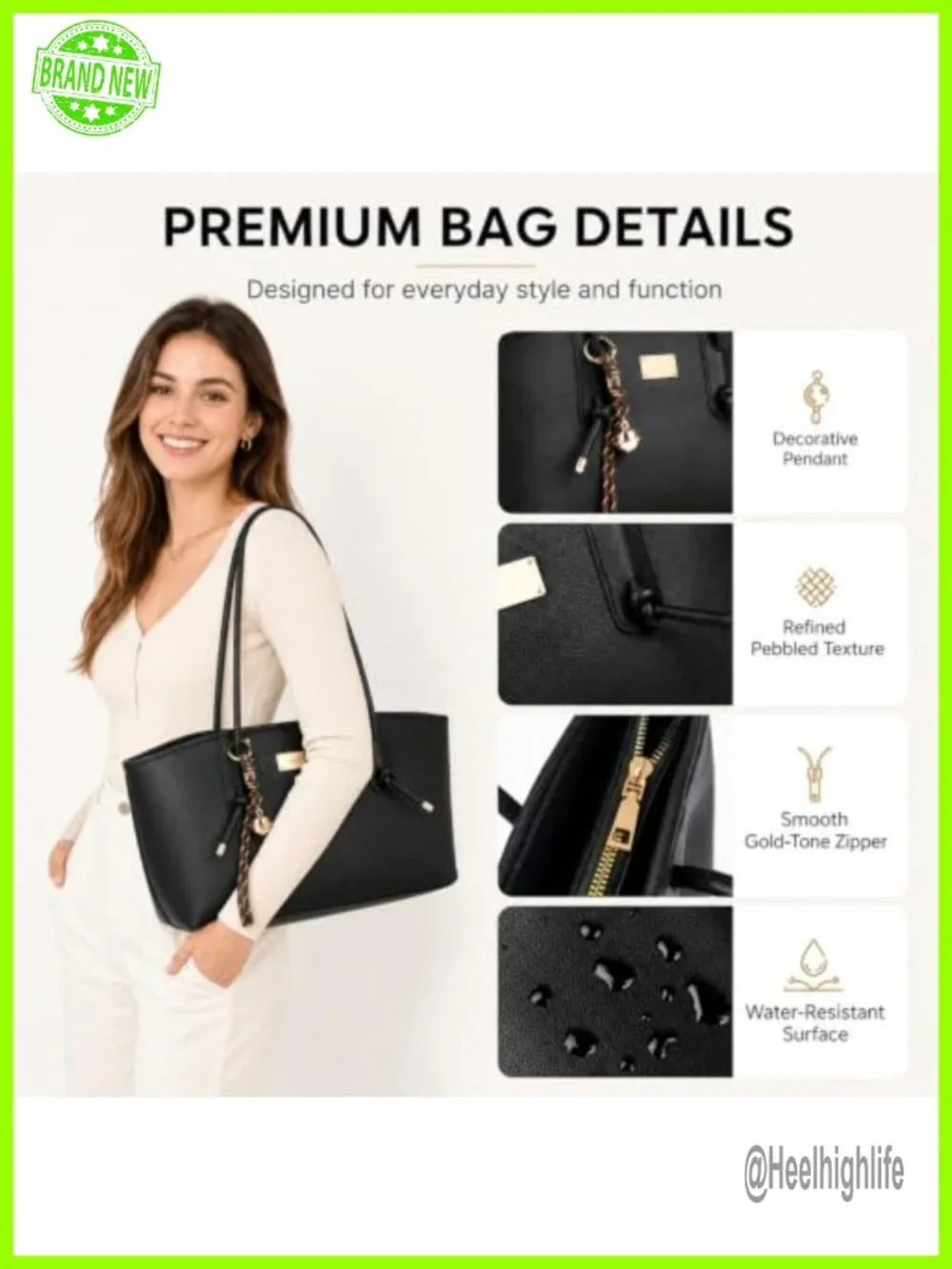 Vegan Leather Hobo Shoulder Bag with Adjustable Knotted Strap